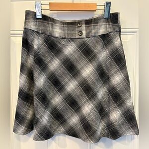 Plaid Black and Gray Women's Skirt